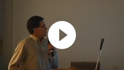 Video - Tom Jacobs presents on the maintenance